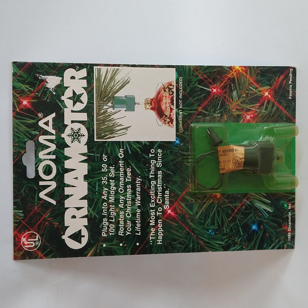 Vtg 1989 Noma Ornamotor Spinning Motor Christmas Ornaments